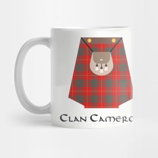 Scottish Clan Cameron Tartan Kilt Highlands Mug